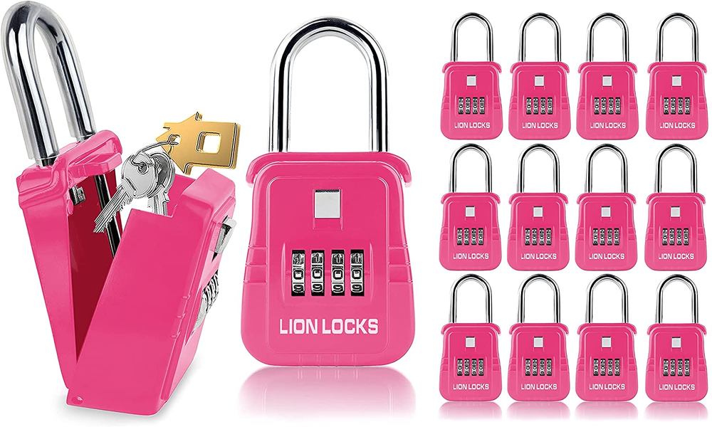 Lion Locks 1500 Key Storage Lockbox, Set-Your-Own Code Lock Portable Key Holder