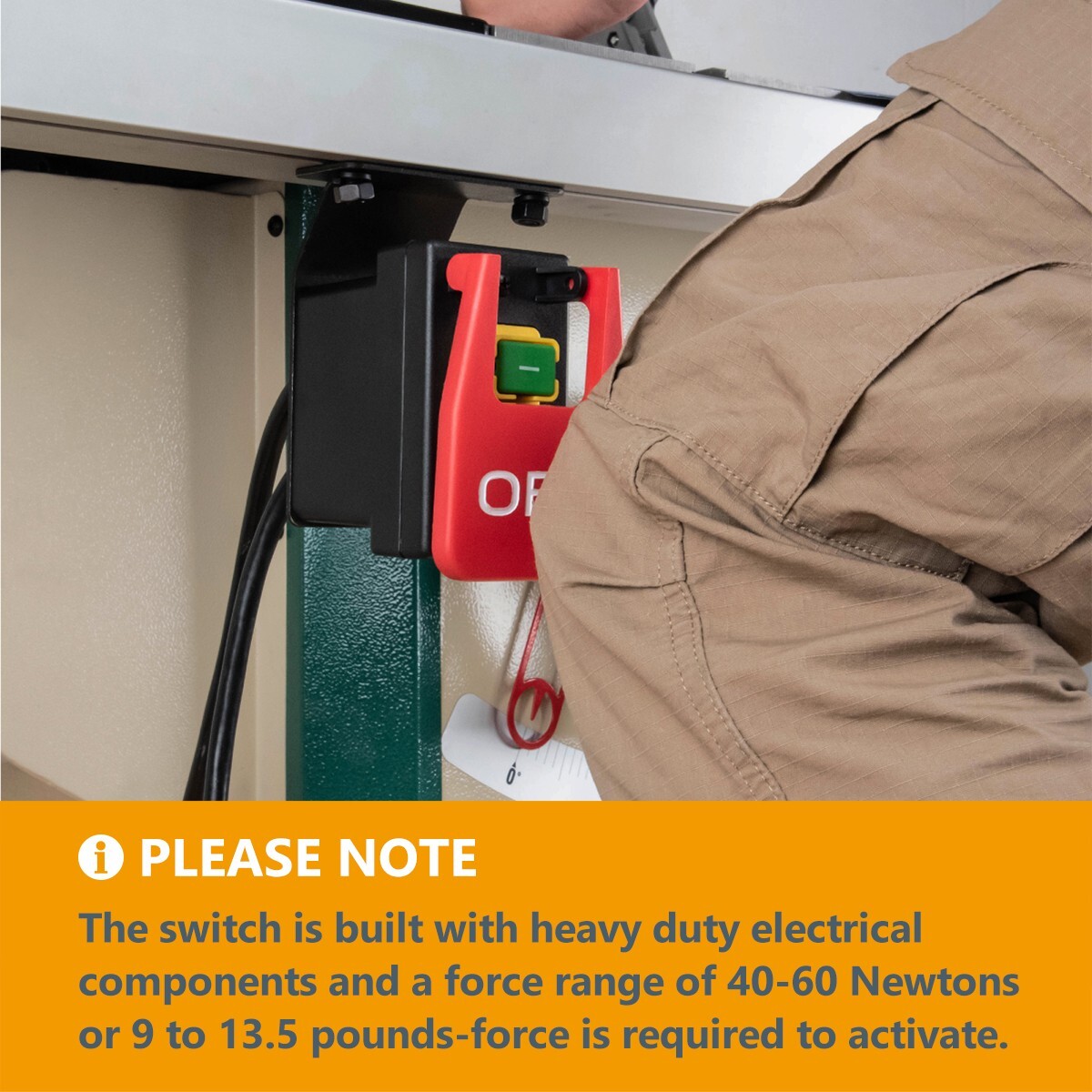 POWERTEC 71054 120V Magnetic Paddle Switch, 1/2 HP, fits Table Saw, Router Table