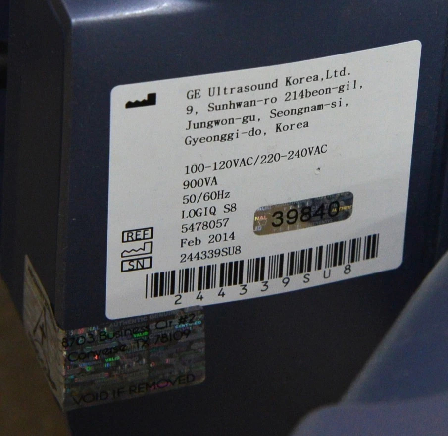 GE Logiq S8 System 2014 w/GE ML6-15-D Wideband Matrix Linear Array