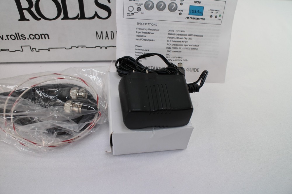 ROLLS HR70 Digital FM Transmitter Broadcast Audio Interface NEW Open Box