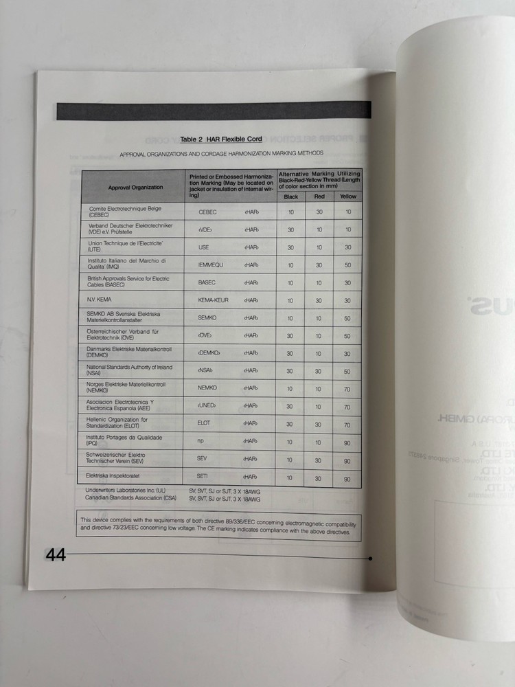 Olympus Reflected Fluorescence System Instructions Owner's Manual 2001