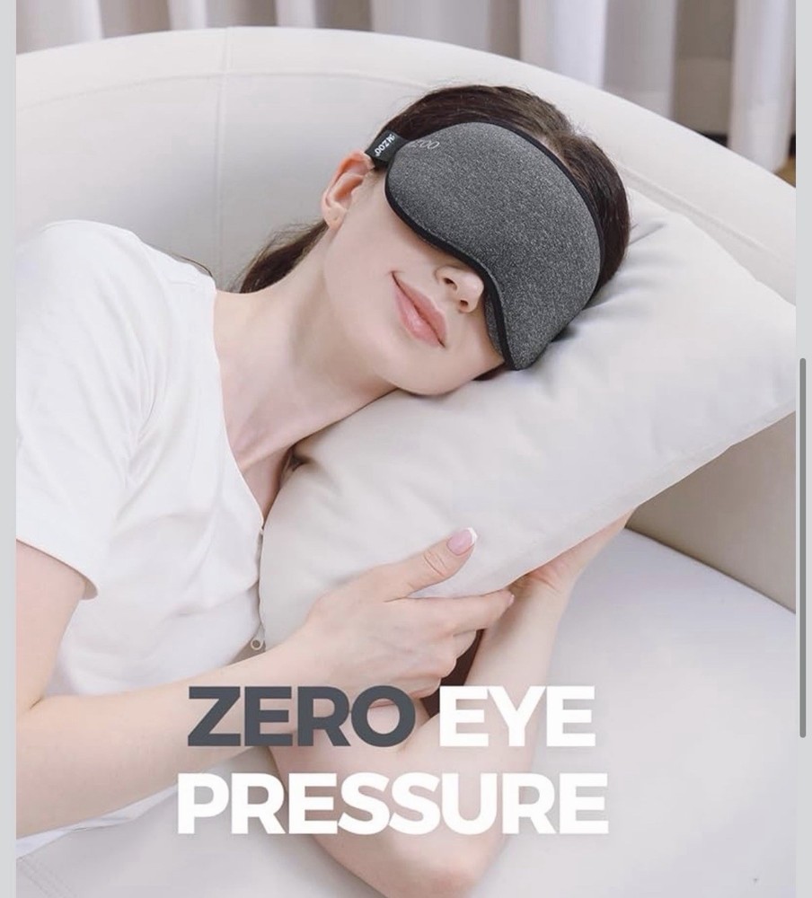 MZOO Luxury Sleep Mask for Back, Side Sleeper, Complete Light Blocking Sleeping