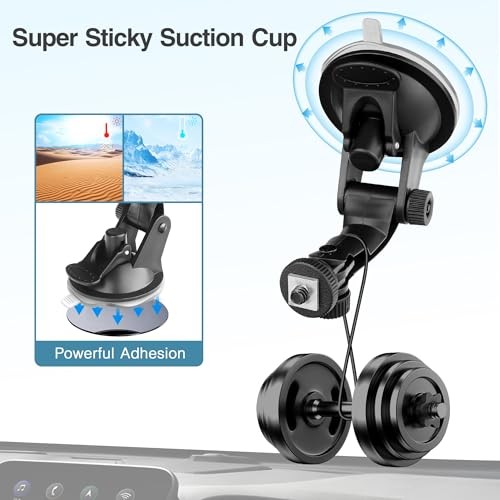 Backup Camera Monitor Mount, 7in Rear View Display, Suction Cup Holder, RV