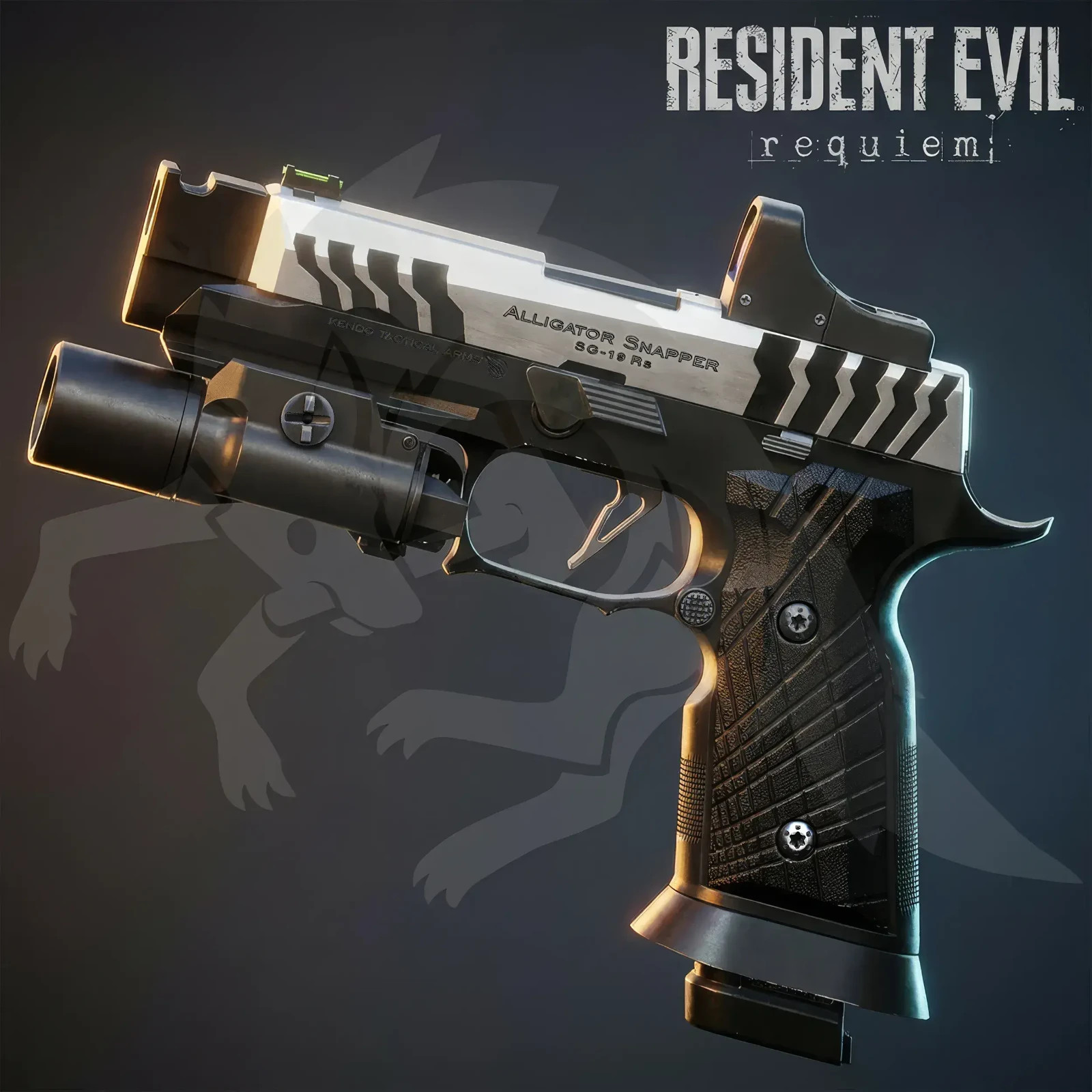 Alligator Snapper Pistol Resident Evil Requiem Cosplay Prop 3D Printed Kit