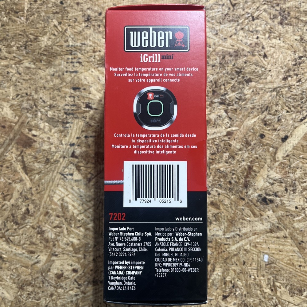 Weber 7202 iGrill Mini Digital BBQ Grill Thermometer App Connected