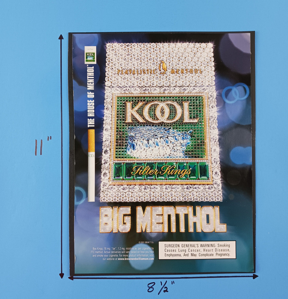 2002 Kool Filter Kings Big Menthol Print Advertisement