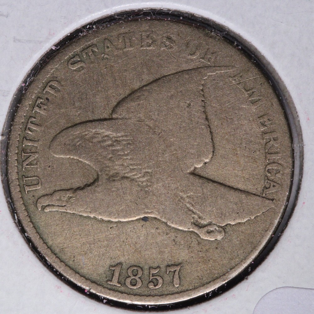 1857 Flying Eagle Cent Penny VG E101 WKNX