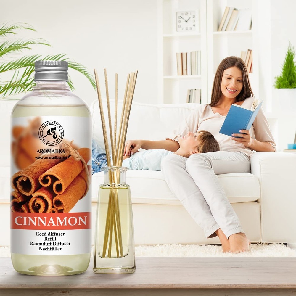 Cinnamon Reed Diffuser Refill - 3x17oz - Fresh & Long Lasting Fragrance - wit...