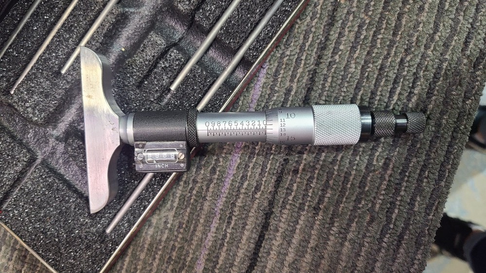 Starrett 446 Digital Micrometer Depth Gage Kit - READ