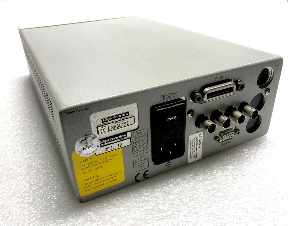 8652A GIGA-TRONICS UNIVERSAL POWER METER OPTION .12 CODE 25 as-is