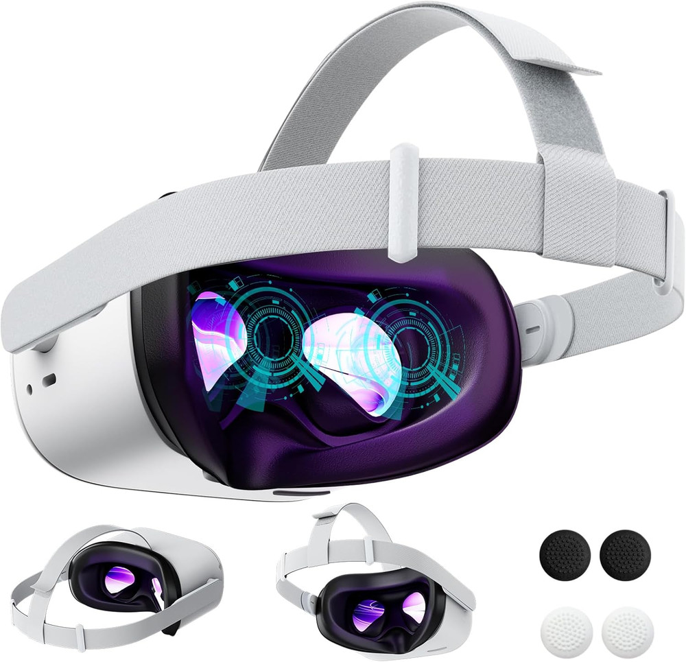 VR Headset Strap, Original Head Strap for Oculus Quest 2 with Ergonomic Comfort,