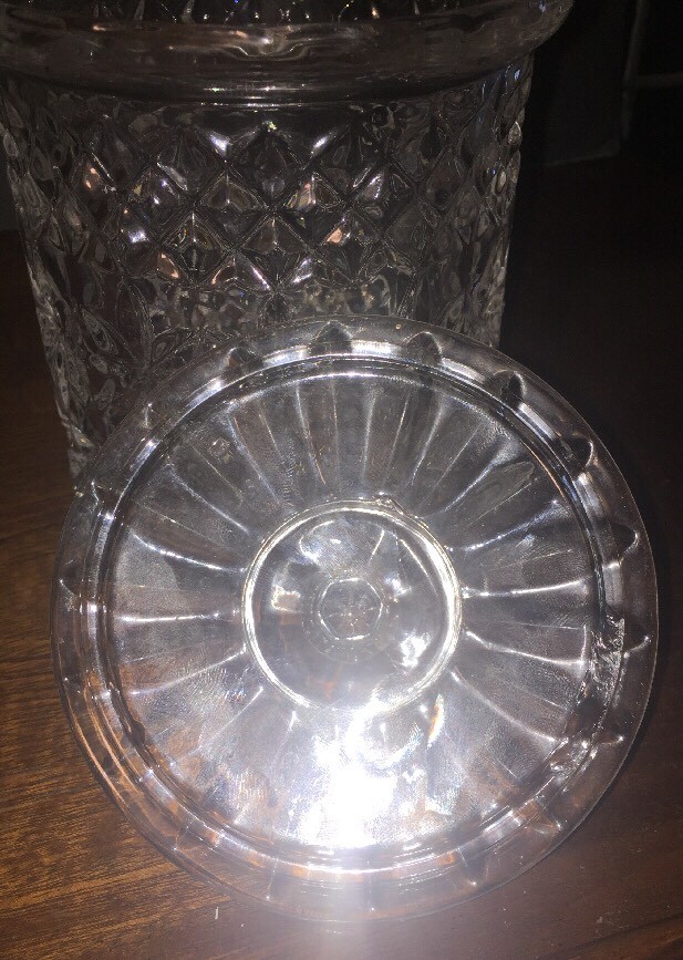 Crystal Biscuit Jar Barrel