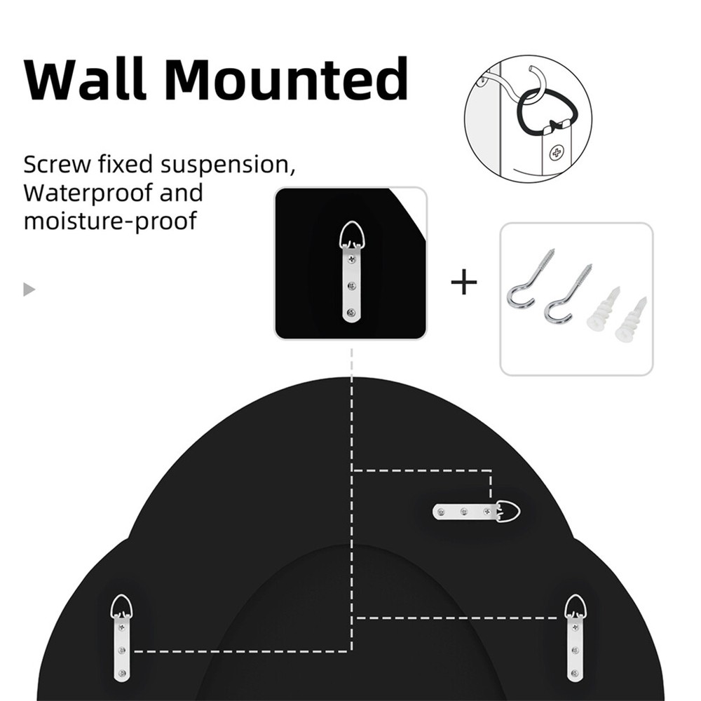 Cloud-shape Crystal Crushed Diamonds Wall Decor Mirror Bathroom Vanity Mirror