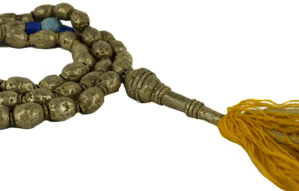 Silver Mala Prayer Beads Ethiopia 31 Inch