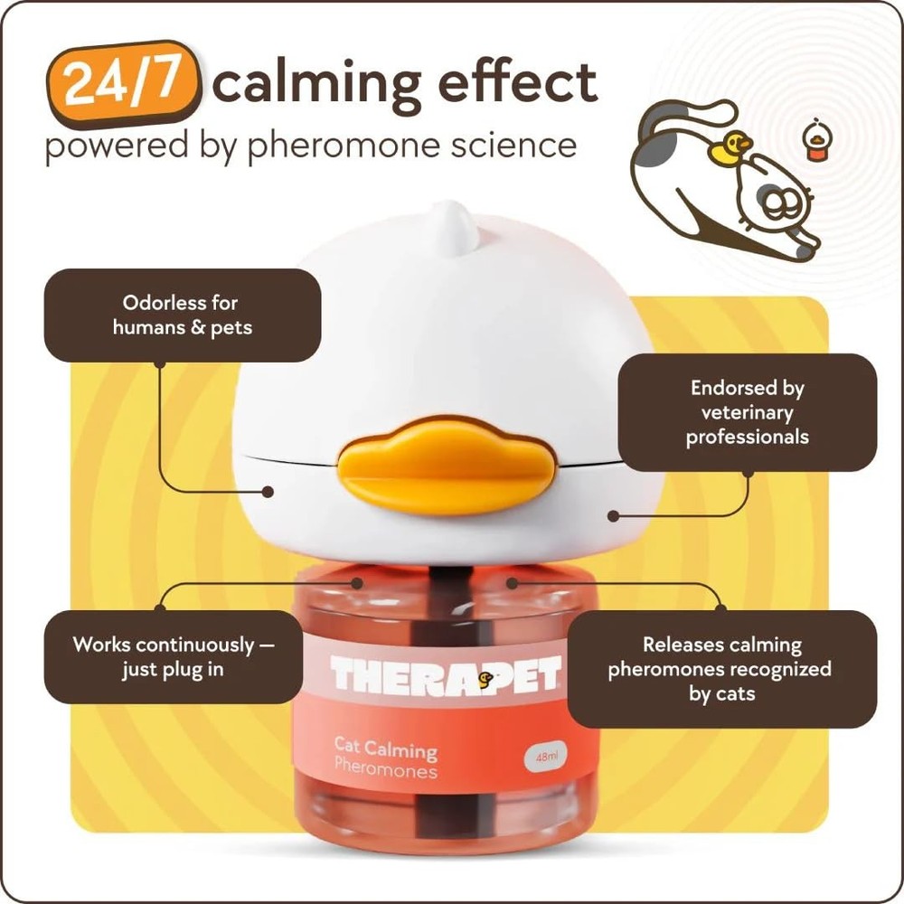 Cat Calming Diffuser Refill Kit (2-Pack, 60-Day Supply) – Cat Pheromone Refil...