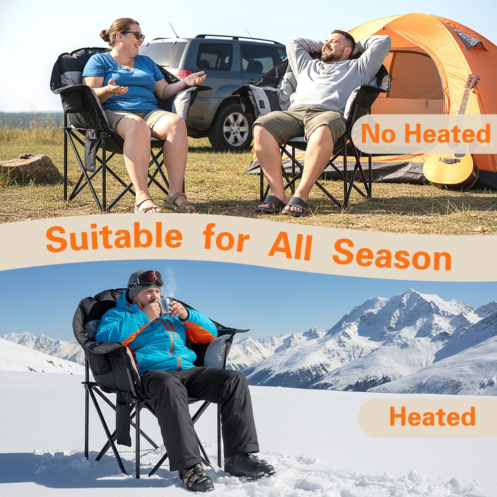 XL Camping Chair with Heating - 3 Modes & Massage Function