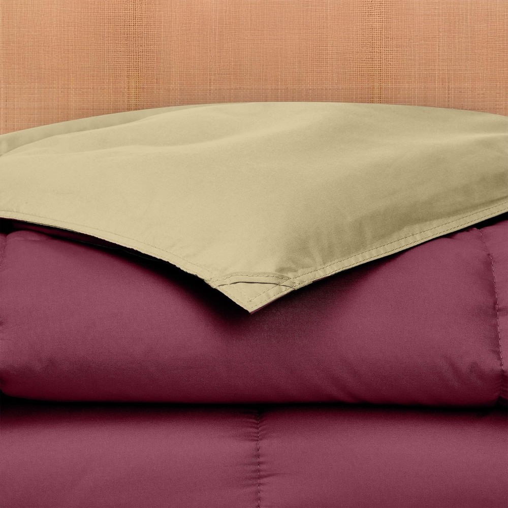 Modern Threads Down Alternative Reversible Comforter Red/Beige Twin