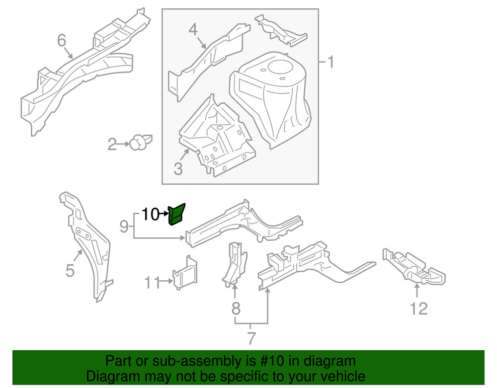 Genuine Nissan Outer Rail Outer Plate 751F71KA0A