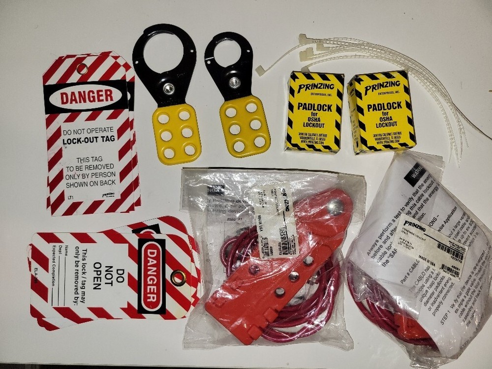IDEAL 44-970 Basic Lockout Tagout Kit / Brady Prinzing Kit & Assorted Devices