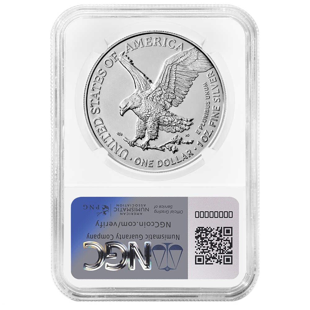 2024 (W) $1 American Silver Eagle NGC MS70 Black Label