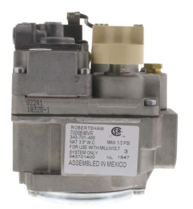 Robertshaw 700-506 Millivolt Combination Gas Valve, 3/4" x 3/4", 300,000 BTU