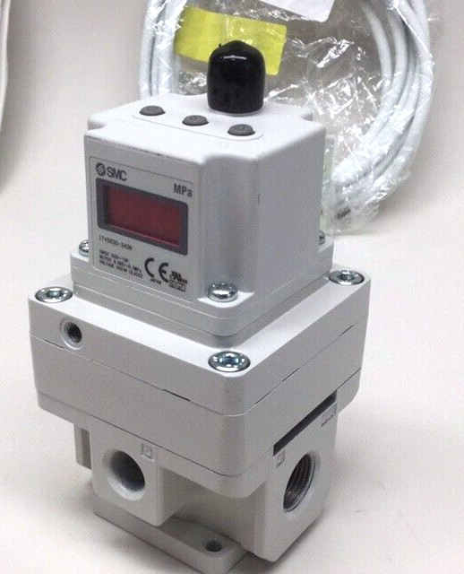 SMC ITV3030-343CS Electro-Pneumatic Regulator Kit With Cable and Mount Bracket