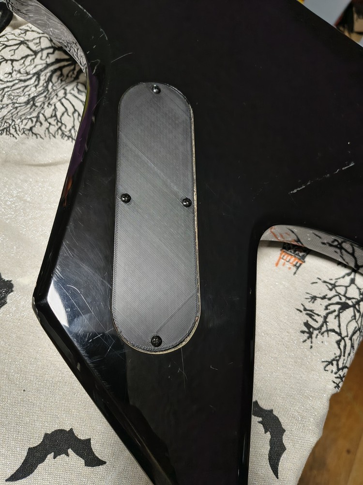 B.C. Rich Warlock Electronics Cover Back Plate, Copper Tape Lined