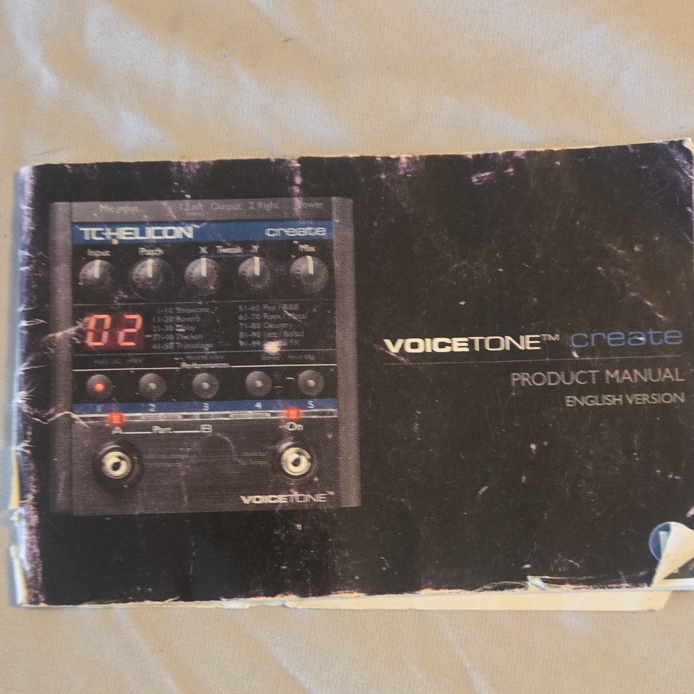 TC-Helicon VoiceTone Create Digital Tabletop 1-Channel Reverb Delay FX Processor