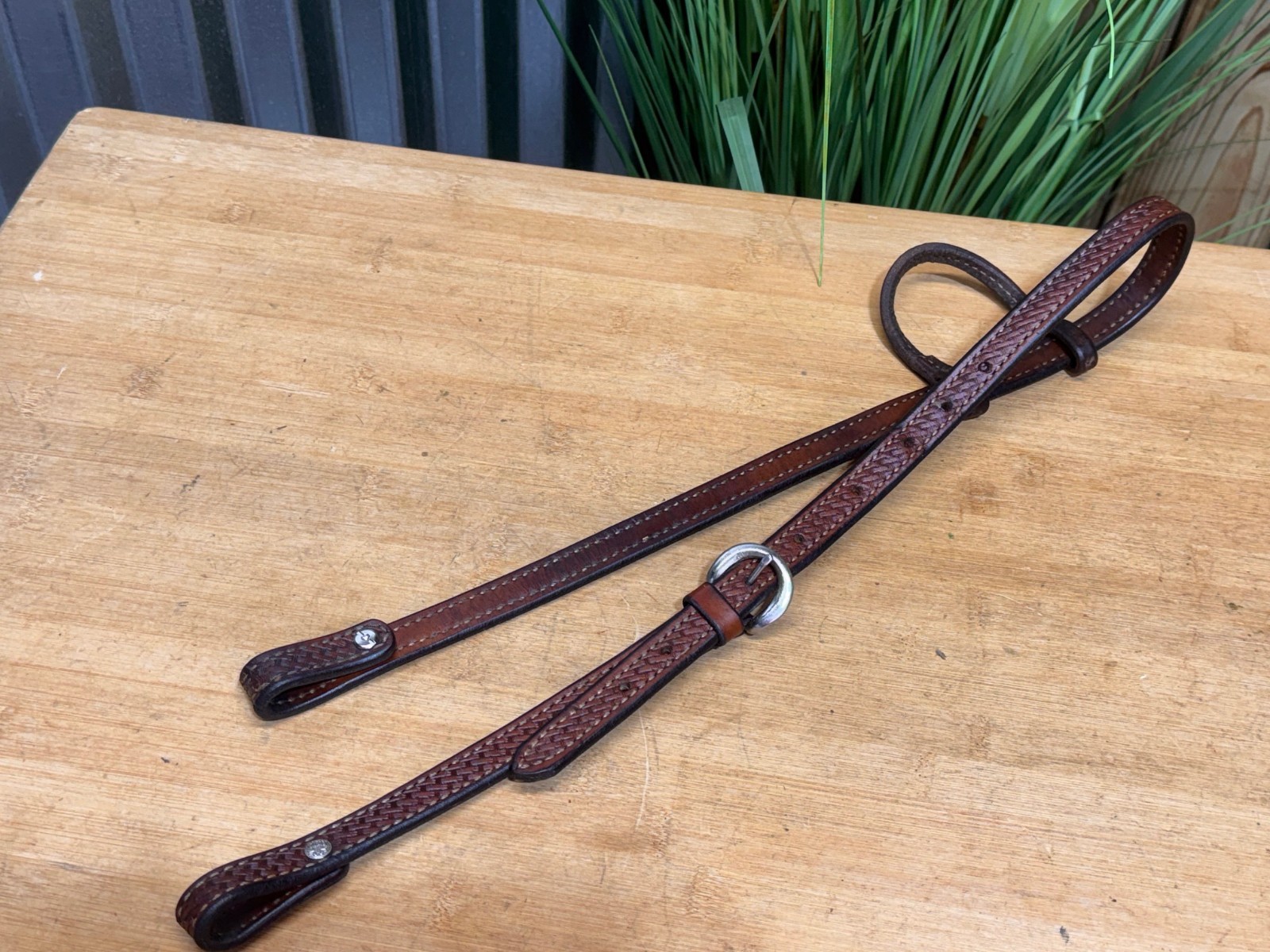 Basket Tooled One Ear Western Horse Headstall ~ TOP QUALITY Leather ~ Classy!