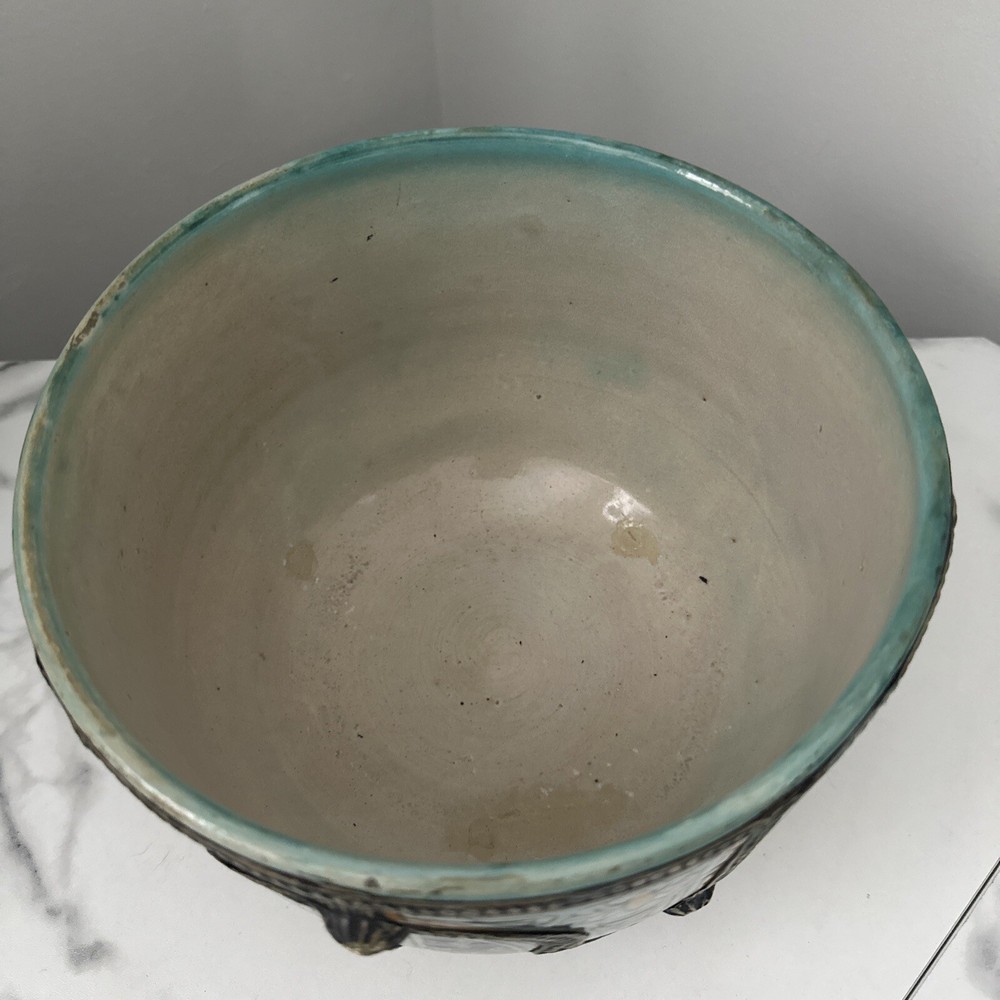 Antique Moroccan Jar With Silver Trim