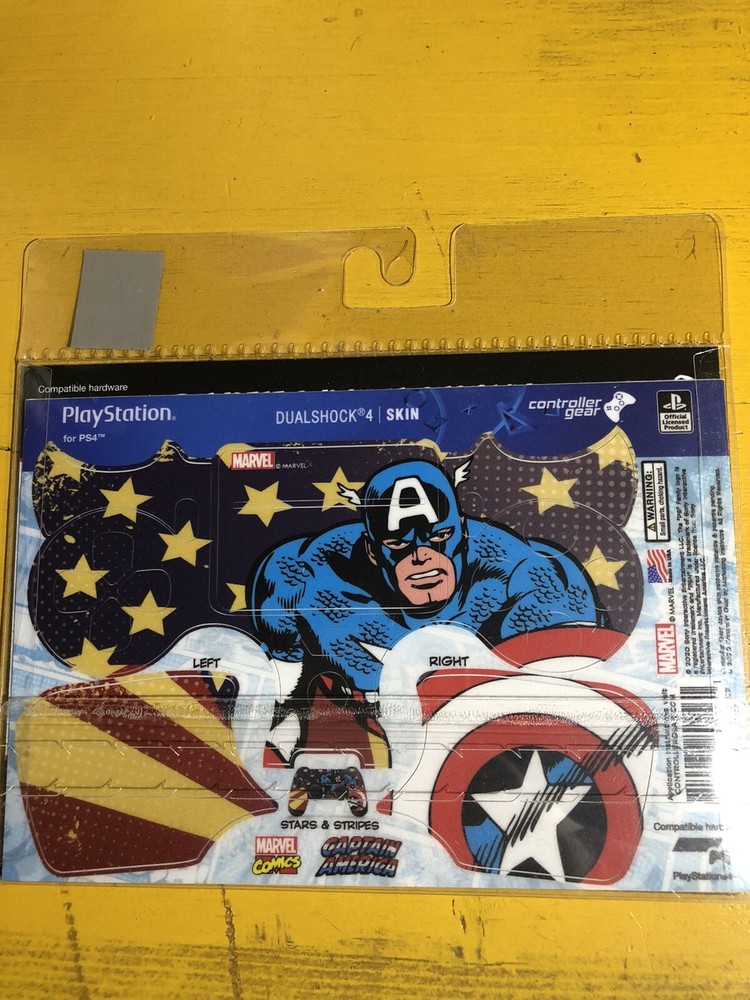 PS4 Controller Skin Captain America Playstation Marvel Comic Hero
