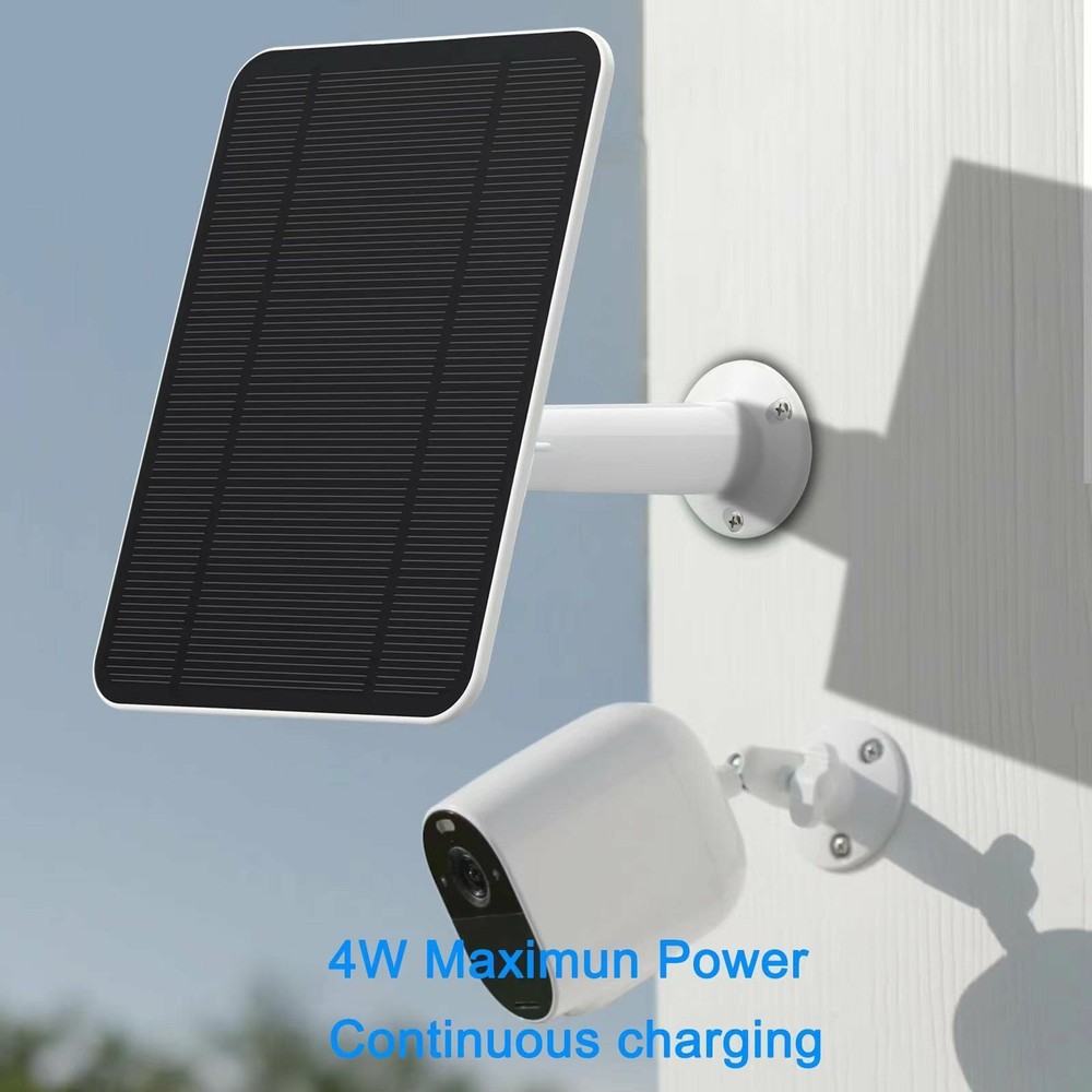 4W 5W Solar Panel Charging for Eufy Ring Reolink Battery Camera Micro USB&USB-C