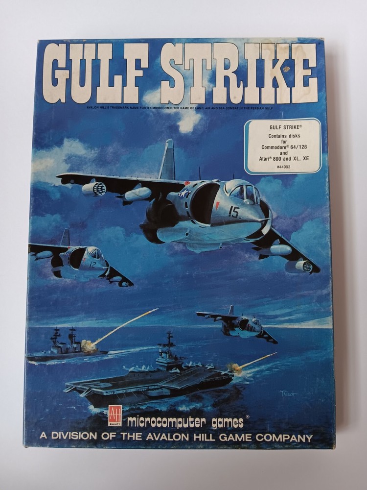 Commodore 64/128 Gulf Strike Computer Game Software Tested/Works Avalon Hill