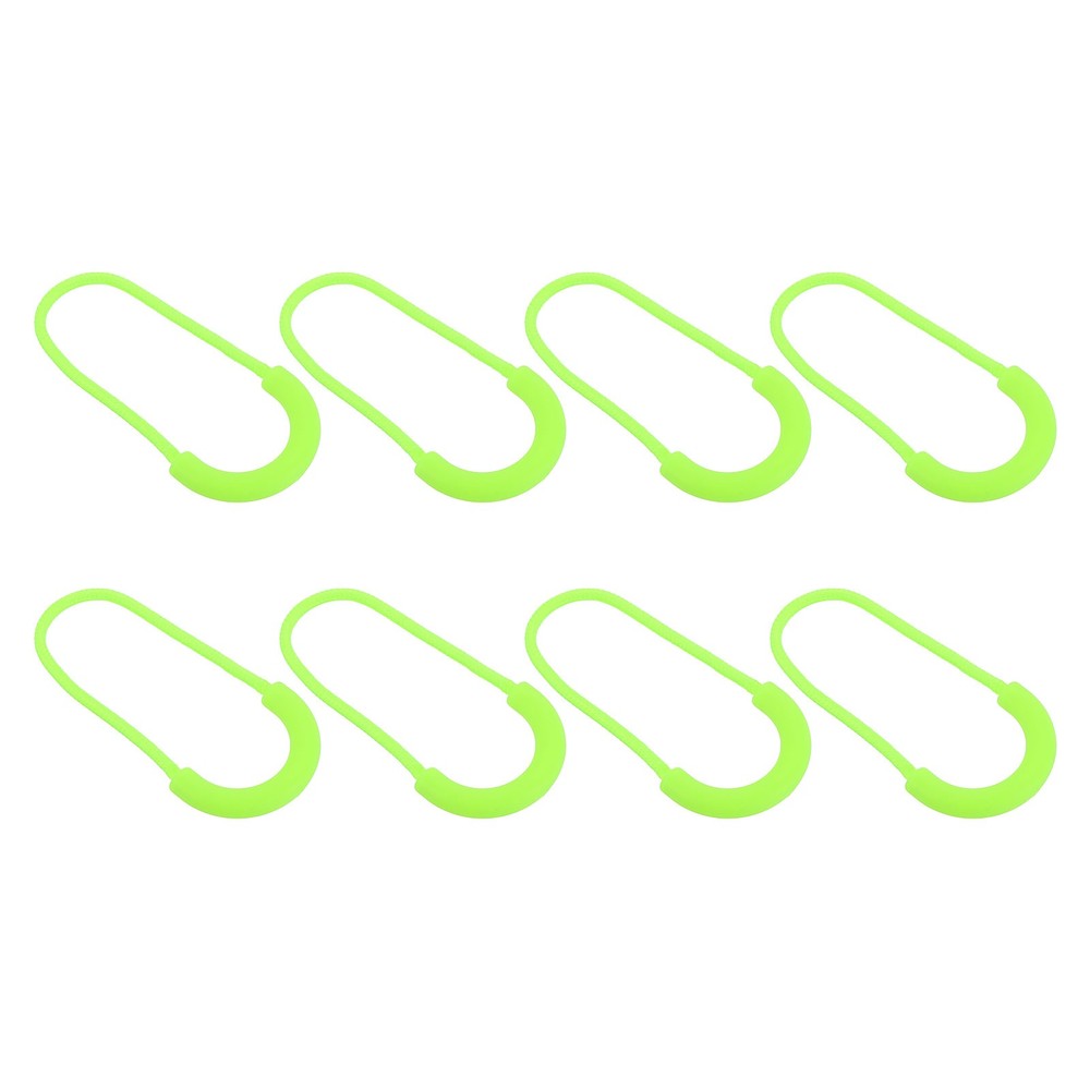 16Pcs U-Shape Zipper Pull Replacement Cord Extender, 63.5mm Fluorescent Green