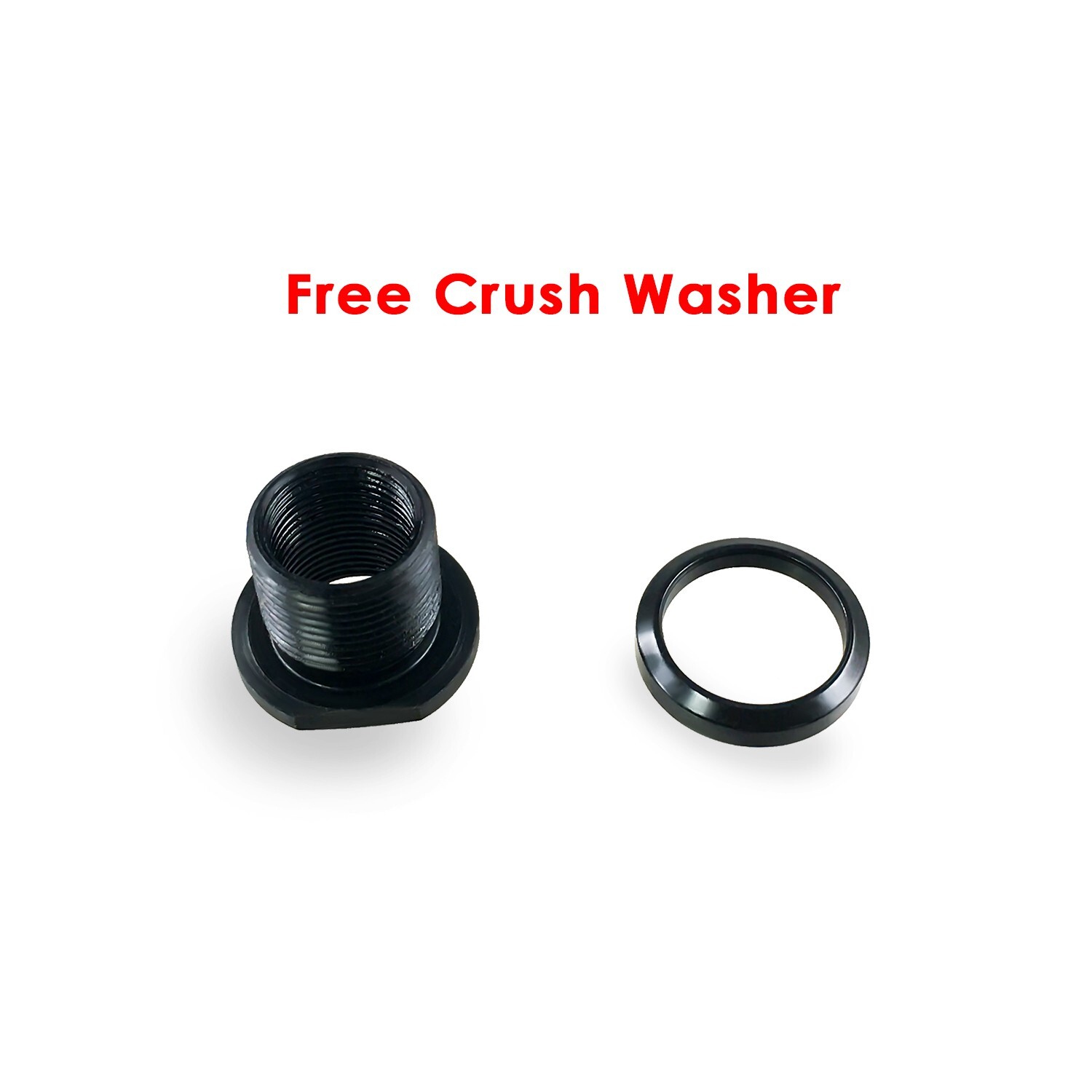 Thread Adapter 1/2 x 28 Thread Convert to 5/8x24 with Crush Washer Aluminum