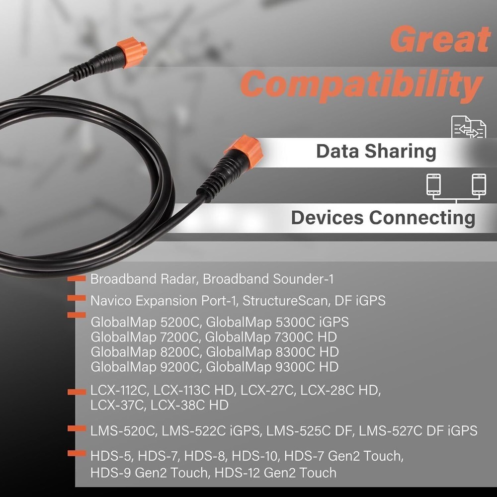 Replace for Lowrance Ethernet Crossover Cable Yellow Cat5e Cable 6-Ft 3005.6855