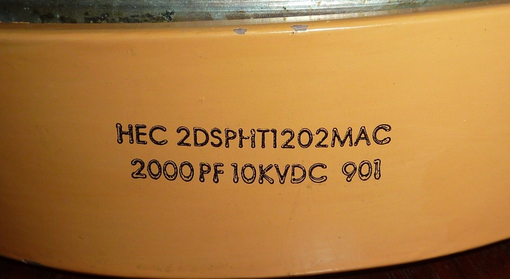 HEC 2DSPHT1202MAC "Ferris Wheel" Ceramic Capacitor 2000pf@10kVDC -