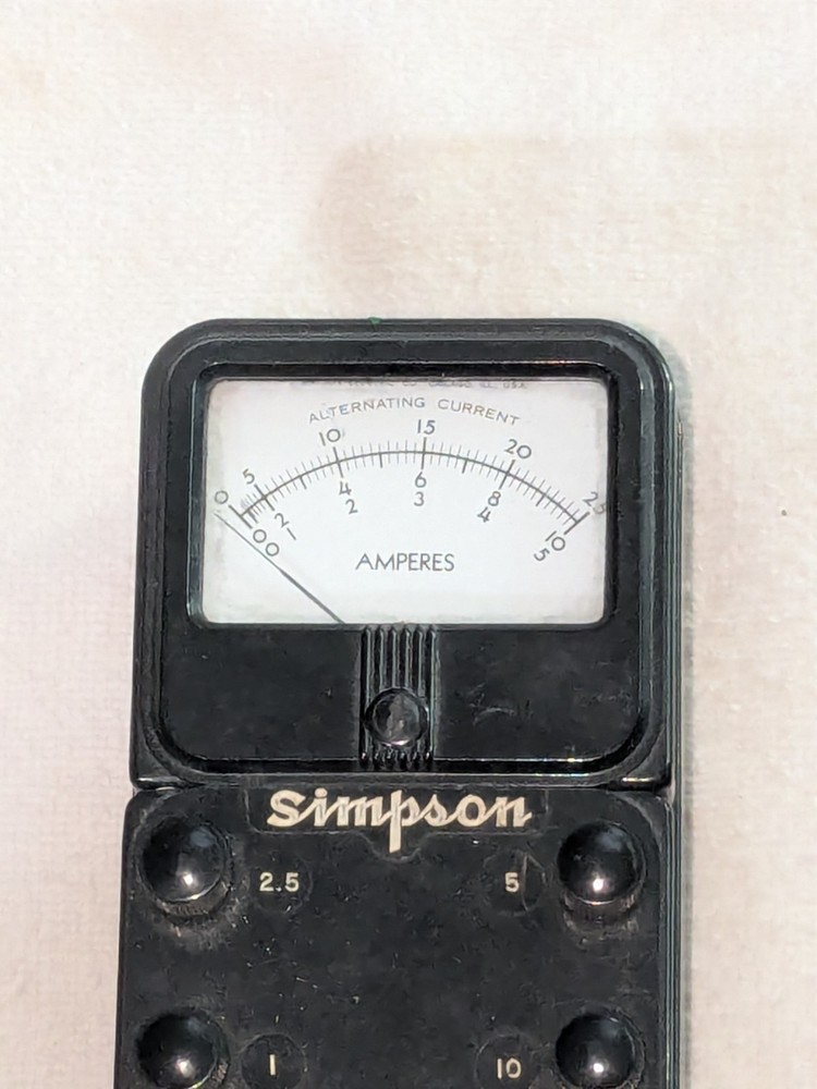 Vintage SIMPSON MODEL 370 Alternating Current Amperes