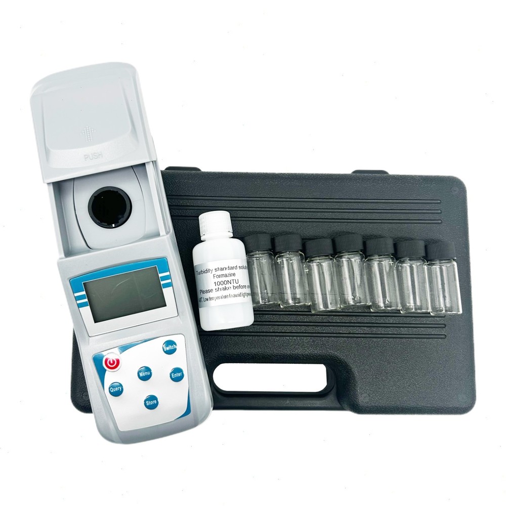 Digital Turbidity Meter with Turbidity Solution 7 Sample Vials 0-1000NTU