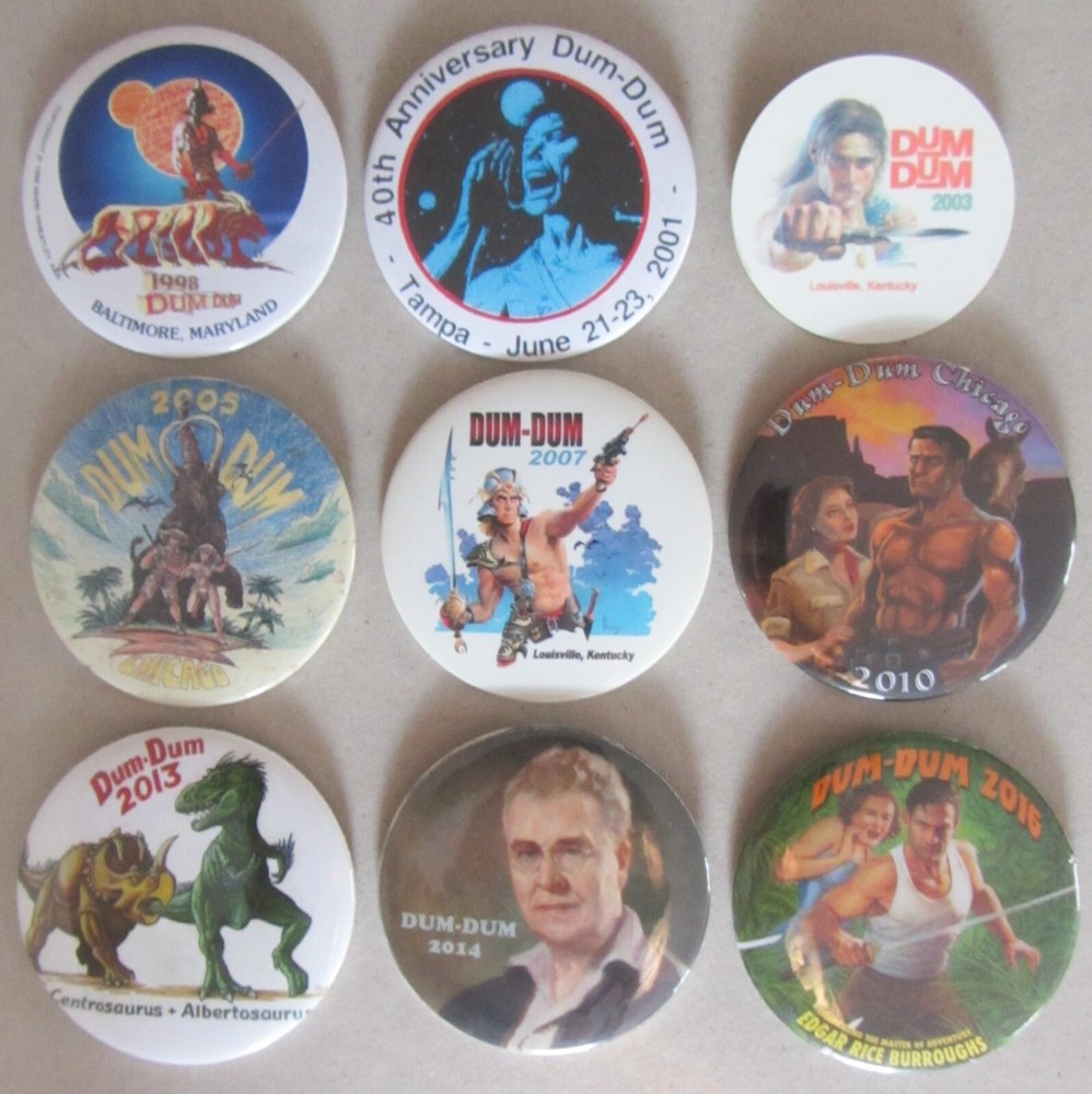 EDGAR RICE BURROUGHS BUTTON CATALOG+34 CON~PINS~PINBACKS~TARZAN~JOHN CARTER