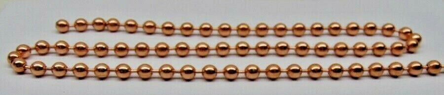 Solid COPPER BALL #13 CHAIN 6.3mm bead ~ Various Bulk Lengths + Connectors