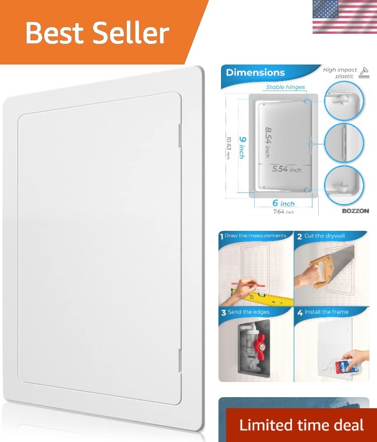 Versatile 6 x 9 Inch Access Door - Impact-Resistant Plastic, Easy Install