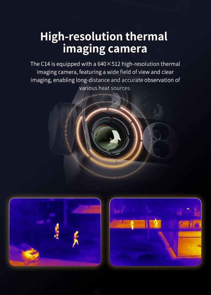 Skydroid C14 3-Axis Multi-Function 5MP Four-Light Camera Gimbal 2K HD Camera New