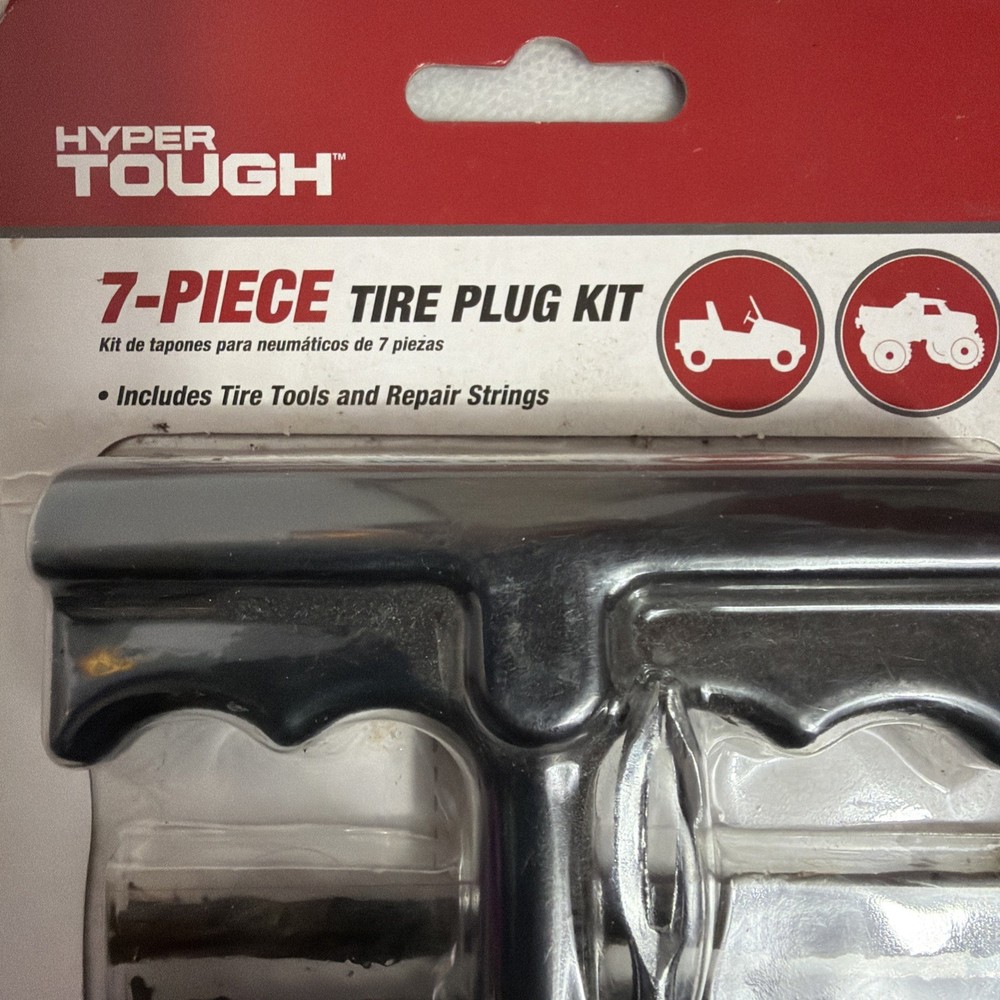 Hyper Tough 7-Piece Tire Plug Kit w/ Tire Tools & Extra Strong Repair Strings