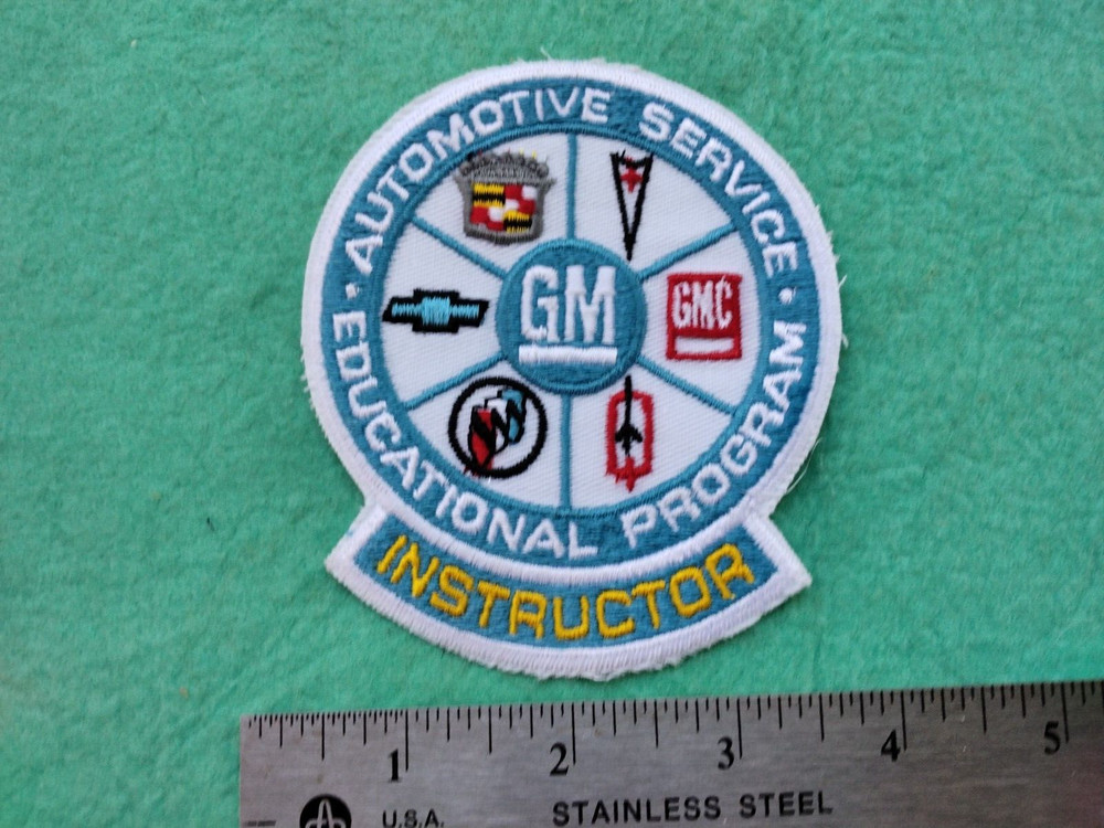 GM Instructor Automotive Service Educational Program Dealer Uniform Hat Patch