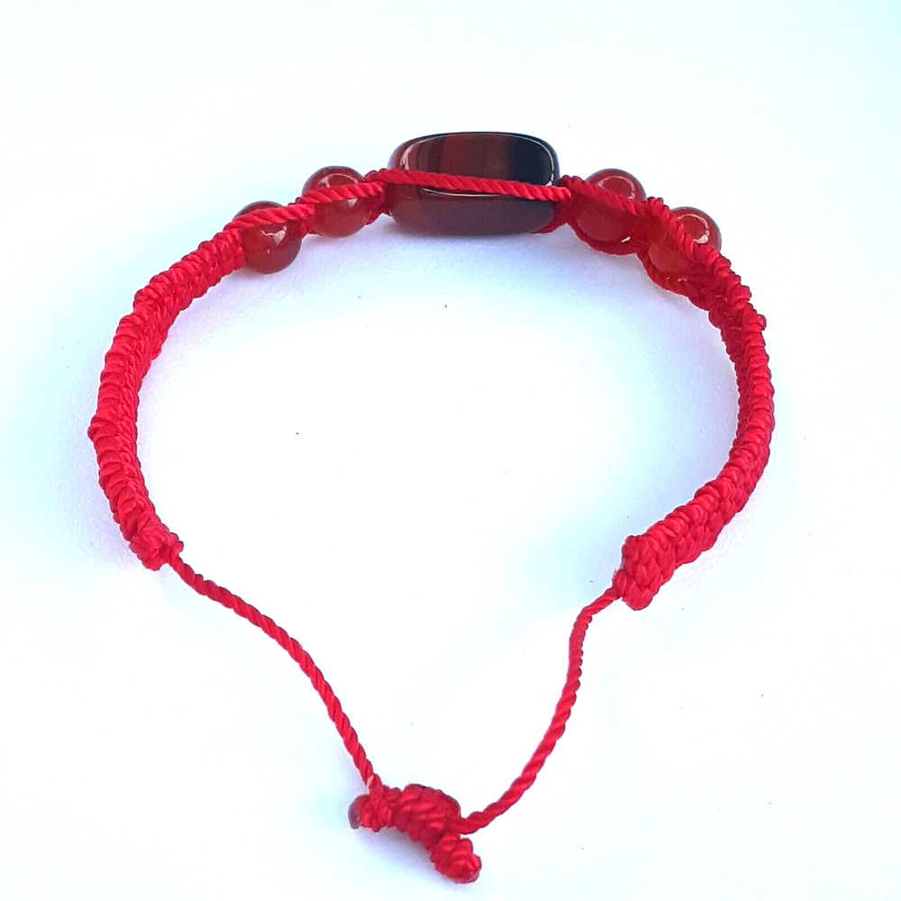 Protection Bracelets Red Agate on Red string