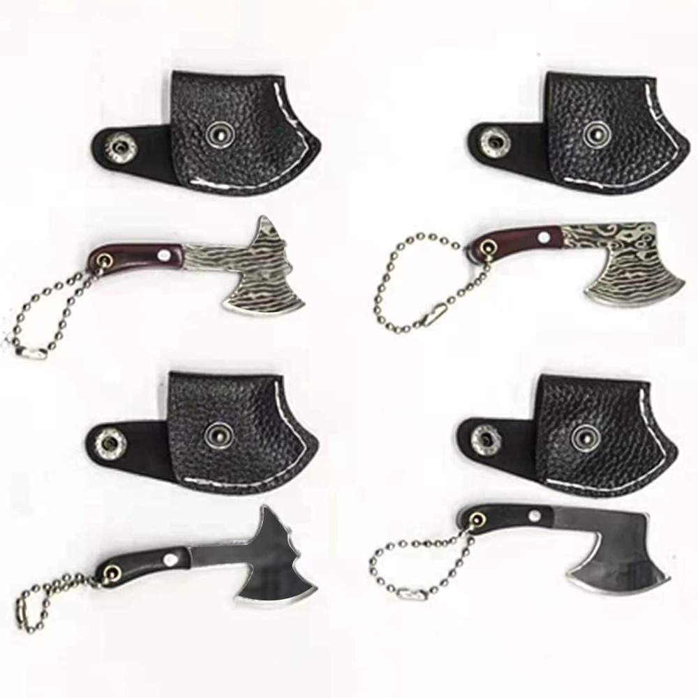 MIni Hatchet Pocket Knife Tiny Axe Knife Set Damascus Small Hatchet Package