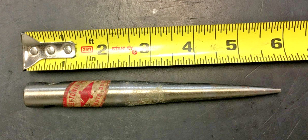THE LEETONIA TOOL CO. PLUMB BOB 6" LONG, USA OHIO