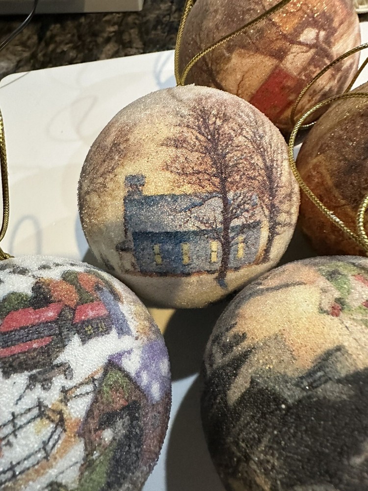 6 Foam Base House Design Ornaments
