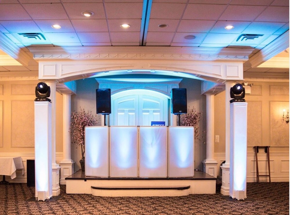 4 Panel White and Silver Plexiglass DJ Facade | DJ Frontboard | Dj Equipment